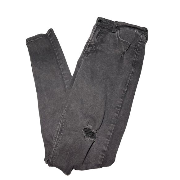 Old Navy High Rise Rockstar Super Skinny Size 6 Womens Black Denim Jeans - Picture 1 of 11